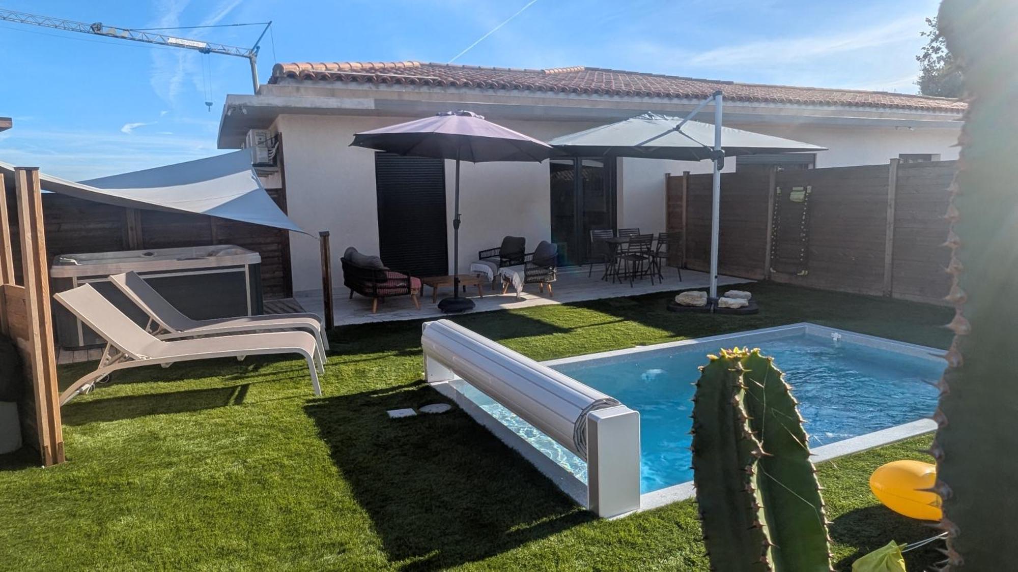 Appartement Luxe Avec Piscine Chauffee & Jacuzzi Prive - Cote D'Azur Рокфор-ле-Пен Экстерьер фото